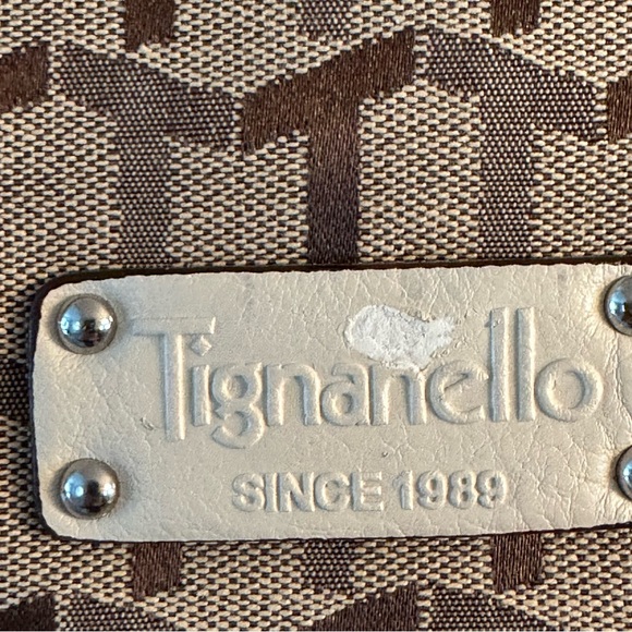 Tignanello Purse Signature Fabric And Leather Satchel - Picture 3 of 11